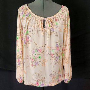 Pink Long Sleeve Dolman Blouse